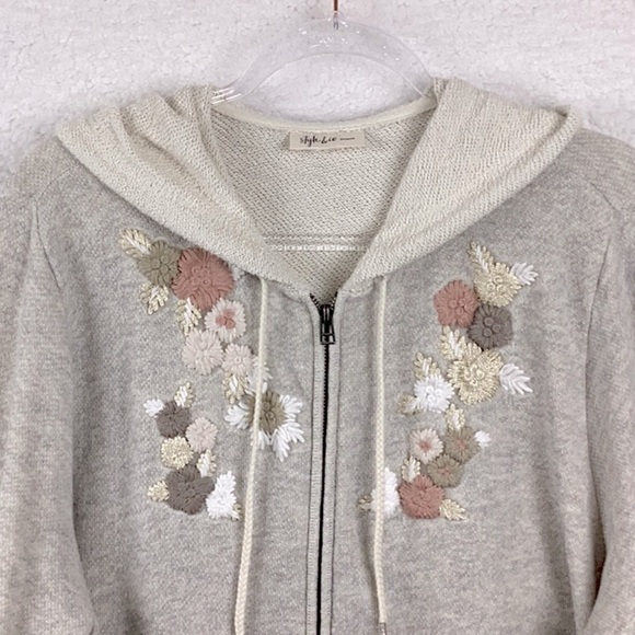 Style & Co Hooded Zip Up. Women’s L-Xl - Picture 2 of 8